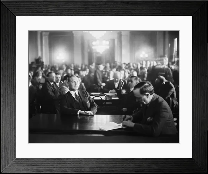 Framed Print : Tex Rickard testifying to Senate Committee investigating Attorney General Daugherty