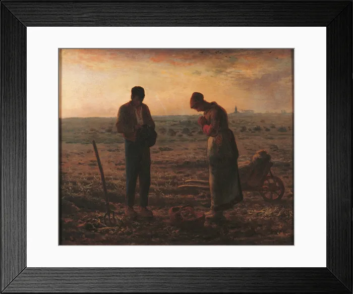 Framed Print : The Angelus, by Jean-Franois Millet, 1859, 19th Century, oil on canvas, cm 55, 5 x 66 - France, Ile de France, Paris, Muse dOrsay, R.F. 1877. All
