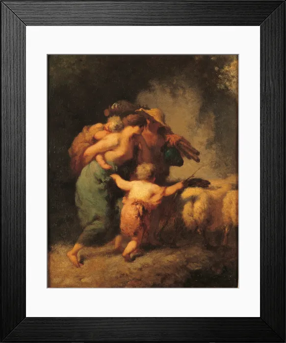 Framed Print : The Return of the Flock, by Jean-Franois Millet, 19th Century, oil on canvas, cm 46 x 38 - France, Ile de France, Paris, Muse dOrsay, RF1947-37. All Framed Print : The Return of the Flock, by Jean-Franois Millet, 19th Century, oil on canvas, cm 46 x 38 - France, Ile de France, Paris, Muse dOrsay, RF1947-37. All