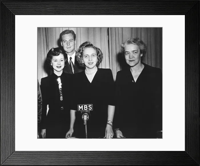 Framed Print : Margaret Truman conducted a broadcast from the White House as part of the March of Dimes campaign Framed Print : Margaret Truman conducted a broadcast from the White House as part of the March of Dimes campaign