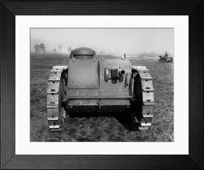 Framed Print : Two-man tank manufactured by the Ford Motor Company for World War I. Ca. 1918