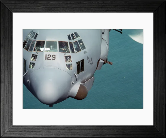 Framed Print : Close-up view of an C-130 Hercules gunship flying during Ronald Reagan's operations against Nicaragua's leftist government. Honduran and U.S Framed Print : Close-up view of an C-130 Hercules gunship flying during Ronald Reagan's operations against Nicaragua's leftist government. Honduran and U.S