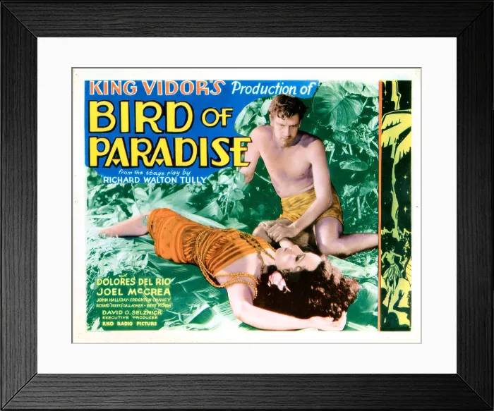 Framed Print : BIRD OF PARADISE, lobbycard, from left: Dolores Del Rio, Joel McCrea, 1932