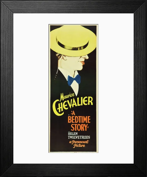 Framed Print : A BEDTIME STORY, Maurice Chevalier on U.S. insert poster, 1933 Framed Print : A BEDTIME STORY, Maurice Chevalier on U.S. insert poster, 1933