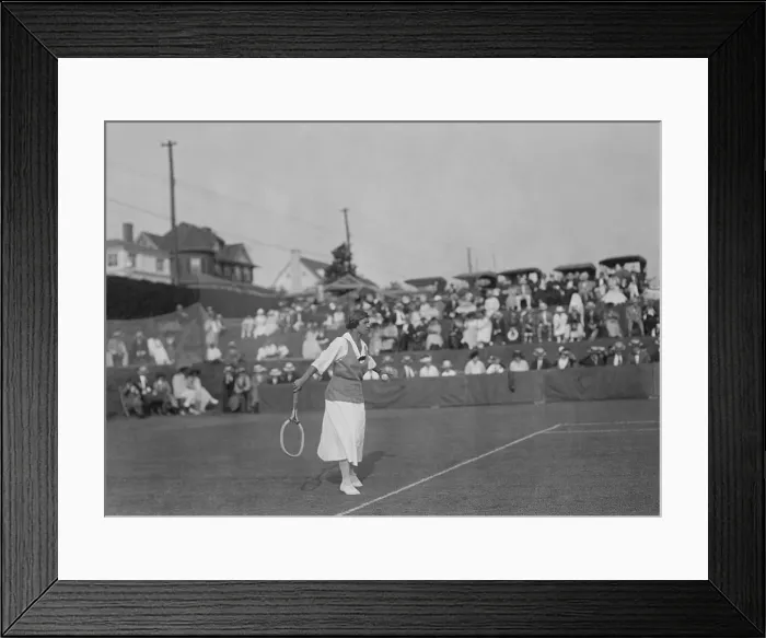 Framed Print : Molla Bjurstedt Norwegian American tennis champion, ca. 1920. Unidentified match in the New York City area. (BSLOC_2015_17_91) Framed Print : Molla Bjurstedt Norwegian American tennis champion, ca. 1920. Unidentified match in the New York City area. (BSLOC_2015_17_91)