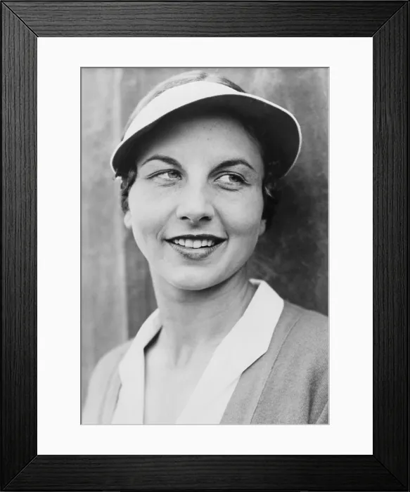 Framed Print : Helen Wills Moody in 1931. She held the top position in women's tennis for a total of nine years: 1927-33, 1935 and 1938. (BSLOC_2015_17_93)