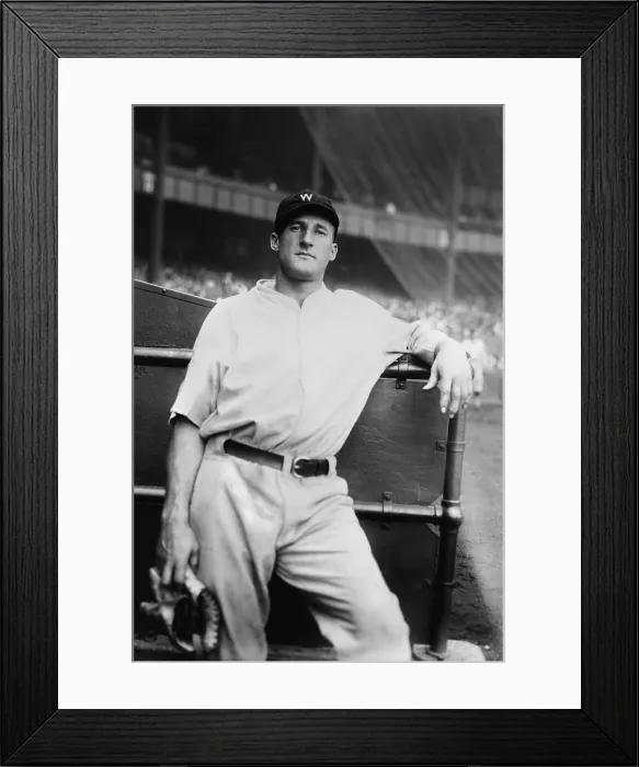 Framed Print : Goose Goslin when he played for the Washington Senators, 1924. He played 18 seasons on three Major League teams: Washington Senators, St. Louis Browns, and Detroit Tigers