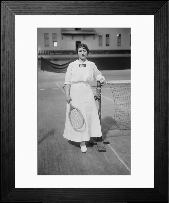 Framed Print : Molla Bjurstedt at the 1915 Women's National Indoor Tennis Tournament NYC