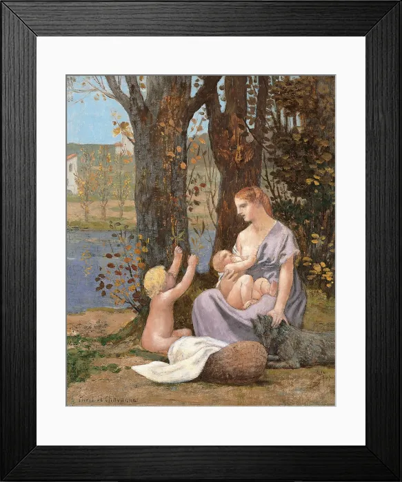 Framed Print : Young Mother or The Charity, by Pierre Puvis de Chavannes, 1887 about, 19th Century, oil on canvas, cm 56 x 47 - France, Ile de France, Paris, Muse dOrsay, RF2003-4. All Framed Print : Young Mother or The Charity, by Pierre Puvis de Chavannes, 1887 about, 19th Century, oil on canvas, cm 56 x 47 - France, Ile de France, Paris, Muse dOrsay, RF2003-4. All