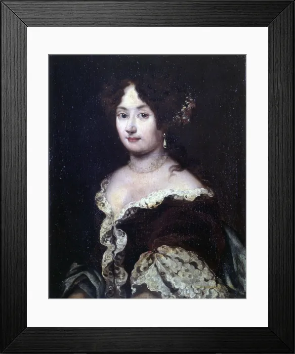 Framed Print : Portrait of a Lady, by Jacob Ferdinand Voet also known as Ferdinando of Portraits and workshop, 17th Century, oil on canvas - Italy, Lombardy, Milan, Castello Sforzesco