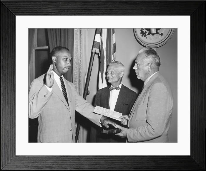 Framed Print : In July of 1955, Frederic Morrow became the first African American Presidential aide in history