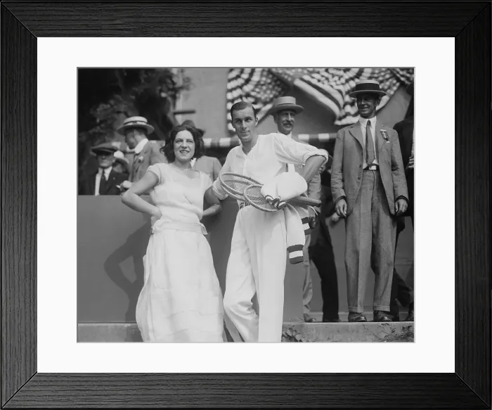 Framed Print : Suzanne Lenglen and Bill Tilden were the greatest tennis players of the 1920s. Photo taken in New York City vicinity, ca. 1920-25. (BSLOC_2015_17_98) Framed Print : Suzanne Lenglen and Bill Tilden were the greatest tennis players of the 1920s. Photo taken in New York City vicinity, ca. 1920-25. (BSLOC_2015_17_98)