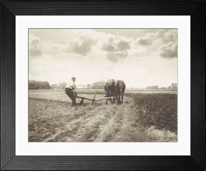 Framed Print : Plowman, by J.G. Beers and Laurens Hansma, Dutch farmer working a horse drawn plow, 1904, English photograph (BSLOC_2016_1_1) Framed Print : Plowman, by J.G. Beers and Laurens Hansma, Dutch farmer working a horse drawn plow, 1904, English photograph (BSLOC_2016_1_1)