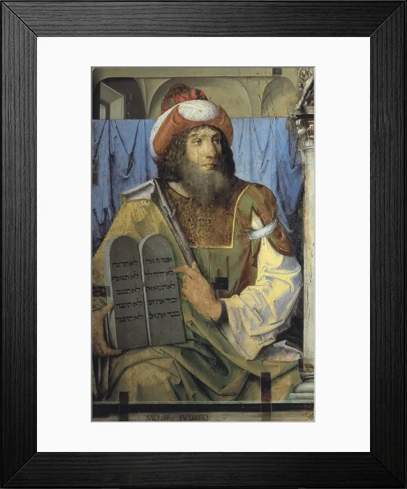 Framed Print : Justus of Ghent, Joos van Wassenhove (1435-1480). Moses. 1470s. Flemish art. Oil on wood. ITALY. Urbino. Ducal Palace. - BeBa / Iberfoto / Everett Collection (521214)**US SALES ONLY** Framed Print : Justus of Ghent, Joos van Wassenhove (1435-1480). Moses. 1470s. Flemish art. Oil on wood. ITALY. Urbino. Ducal Palace. - BeBa / Iberfoto / Everett Collection (521214)**US SALES ONLY**