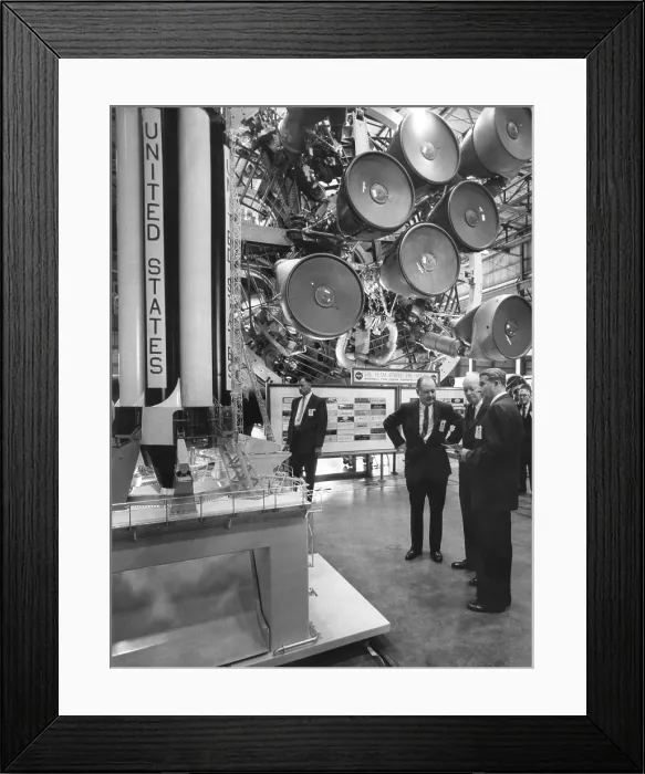 Framed Print : Eisenhower and Director Werhner von Braun talk in the Fabrication and Assembly Engineering Division. Sept. 8, 1960 Framed Print : Eisenhower and Director Werhner von Braun talk in the Fabrication and Assembly Engineering Division. Sept. 8, 1960