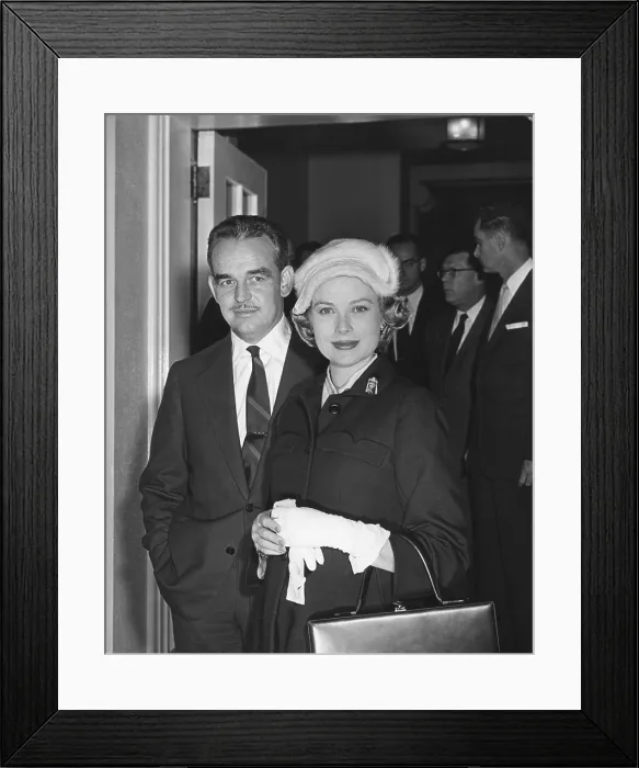 Framed Print : Prince Rainer and Princess Grace at the White House during their visit to President Eisenhower. Oct. 11, 1956. - (BSLOC_2014_16_165) Framed Print : Prince Rainer and Princess Grace at the White House during their visit to President Eisenhower. Oct. 11, 1956. - (BSLOC_2014_16_165)