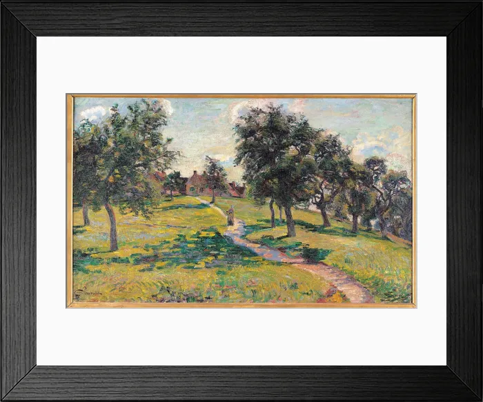 Framed Print : Apple Trees in Normandy, by Jean-Baptiste-Armand Guillaumin, 20th Century, oil on canvas, cm 60, 5 x 100 - France, Ile de France, Paris, Muse dOrsay. All