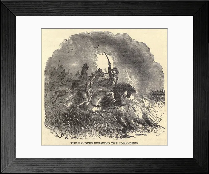 Framed Print : Texas Rangers pursuing Comanches Framed Print : Texas Rangers pursuing Comanches
