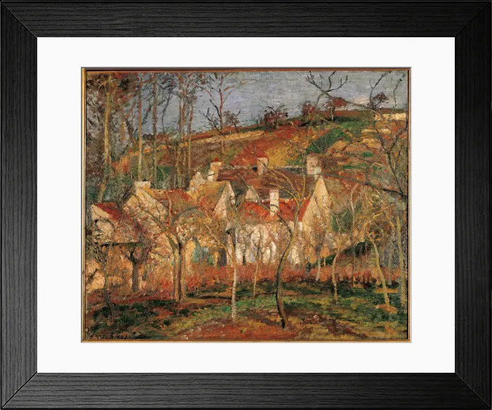Framed Print : Red Roofs, Corner of a Village, Winter, by Camille Pissarro, 1877, 19th Century, oil on canvas, cm 54, 5 x 65, 5 - France, Ile de France, Paris, Muse dOrsay. All Framed Print : Red Roofs, Corner of a Village, Winter, by Camille Pissarro, 1877, 19th Century, oil on canvas, cm 54, 5 x 65, 5 - France, Ile de France, Paris, Muse dOrsay. All