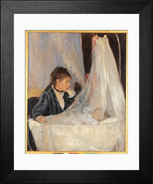 Framed Print : The Cradle, by Berthe Morisot, 1872, 19th Century, oil on canvas, cm 56 x 46 - France, Ile de France, Paris, Muse dOrsay. All