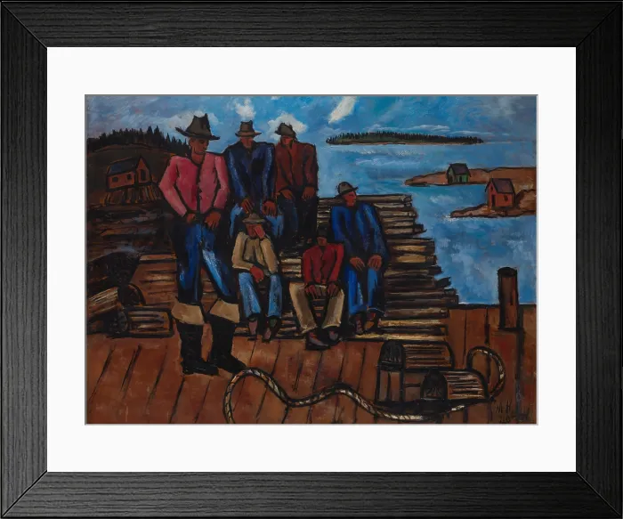 Framed Print : LOBSTER FISHERMEN, by Marsden Hartley, 1940-41, American painting, oil on hardboard Framed Print : LOBSTER FISHERMEN, by Marsden Hartley, 1940-41, American painting, oil on hardboard