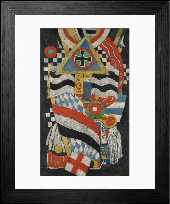Framed Print : PORTRAIT OF A GERMAN OFFICIER, by Marsden Hartley, 1914, American painting, oil on canvas