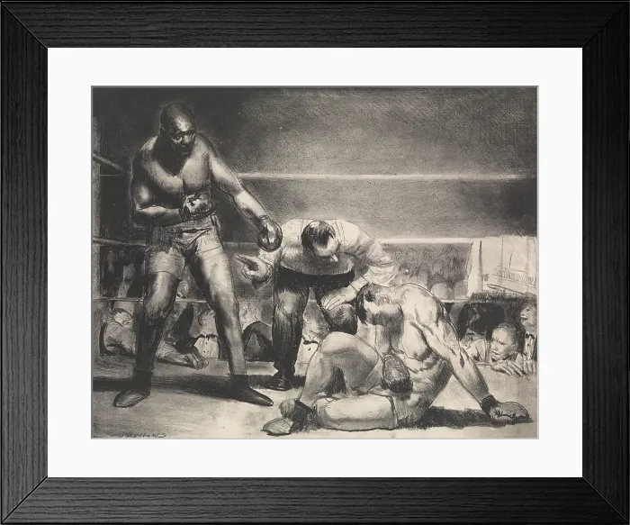 Framed Print : THE WHITE HOPE, by George Bellows, 1921, American print, lithograph Framed Print : THE WHITE HOPE, by George Bellows, 1921, American print, lithograph