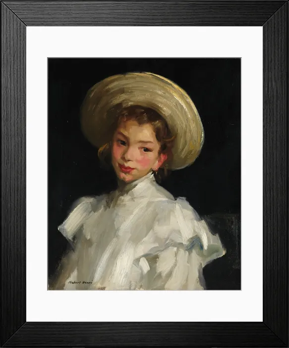 Framed Print : DUTCH GIRL IN WHITE, by Robert Henri, 1907, American painting, oil on canvas. Painted in summer 1907 when Henri traveleds to Haarlem, Netherlands, where Frans Hals was born Framed Print : DUTCH GIRL IN WHITE, by Robert Henri, 1907, American painting, oil on canvas. Painted in summer 1907 when Henri traveleds to Haarlem, Netherlands, where Frans Hals was born