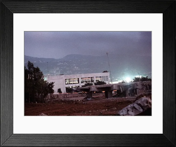 Framed Print : Concrete slabs and rubble remains of the US Marine Barracks at Beirut International Airport where 241 Marines were killed on Oct. 23 1983. (BSLOC_2011_12_185) Framed Print : Concrete slabs and rubble remains of the US Marine Barracks at Beirut International Airport where 241 Marines were killed on Oct. 23 1983. (BSLOC_2011_12_185)