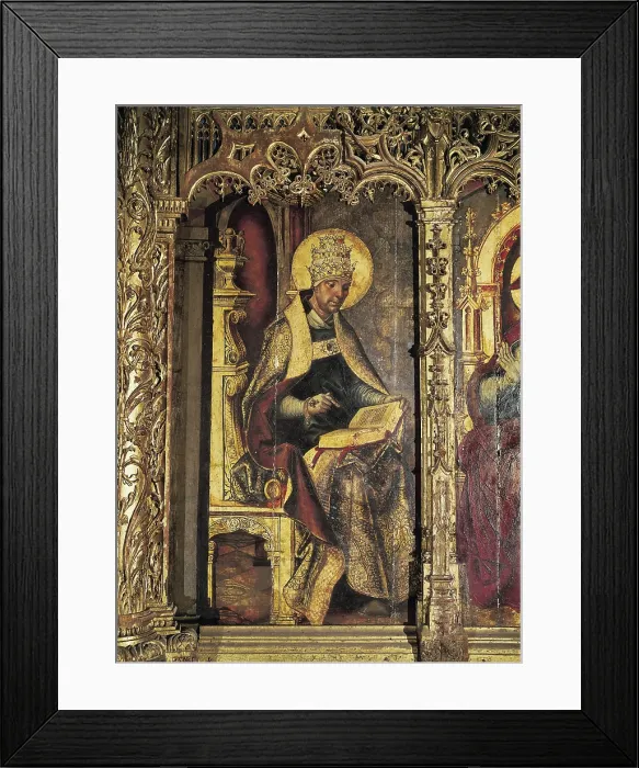 Framed Print : BORGOnA, Juan de (1465-1536); BERRUGUETE, Pedro (1450-1504). Main Altarpiece of the Cathedral of Avila. 1499-1503. SPAIN. Avila. Cathedral of San Salvador