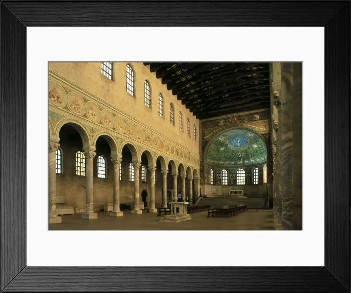 Framed Print : Basilica of Sant'Apollinare in Classe. 530. ITALY. EMILIA-ROMAGNA. Ravenna. Sant Apollinaire in Classe. Early Byzantine art