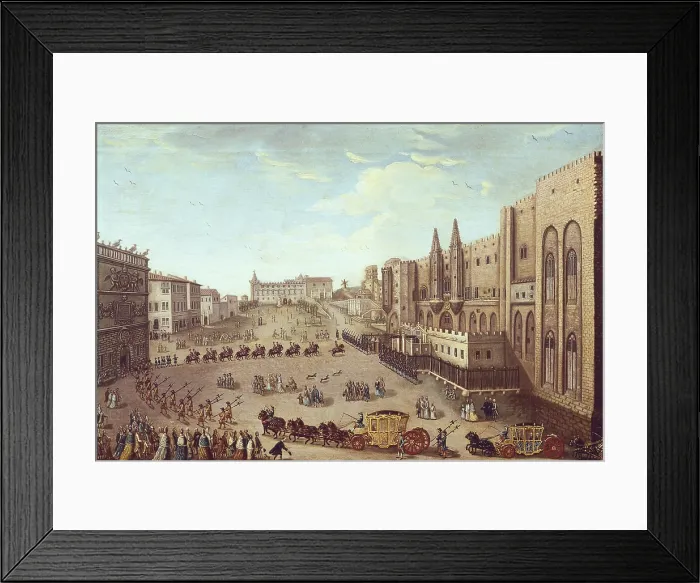 Framed Print : GORDOT, Claude Marie (1722-1804). Ambassadors in Palais des Papes. 1774. Oil on canvas. FRANCE. Avignon. Musee Calvet (Calvet Museum) Framed Print : GORDOT, Claude Marie (1722-1804). Ambassadors in Palais des Papes. 1774. Oil on canvas. FRANCE. Avignon. Musee Calvet (Calvet Museum)