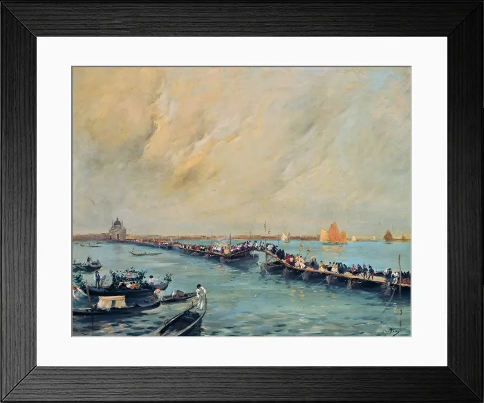 Framed Print : The bridge of the Redeemer, by Italico Brass, ca. 1907, 20th Century, oil on canvas, 77 x 100 cm - Italy, Veneto, Venice, Ca Pesaro, International Gallery of Modern Art Framed Print : The bridge of the Redeemer, by Italico Brass, ca. 1907, 20th Century, oil on canvas, 77 x 100 cm - Italy, Veneto, Venice, Ca Pesaro, International Gallery of Modern Art