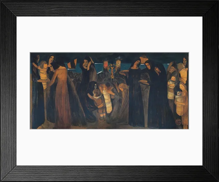 Framed Print : The blessing of the victims of the sea, by Lorenzo Viani, 1914 - 1916, 20th Century, oil on canvas - Italy, Tuscany, Viareggio, Civic Collection. Whole artwork view Framed Print : The blessing of the victims of the sea, by Lorenzo Viani, 1914 - 1916, 20th Century, oil on canvas - Italy, Tuscany, Viareggio, Civic Collection. Whole artwork view