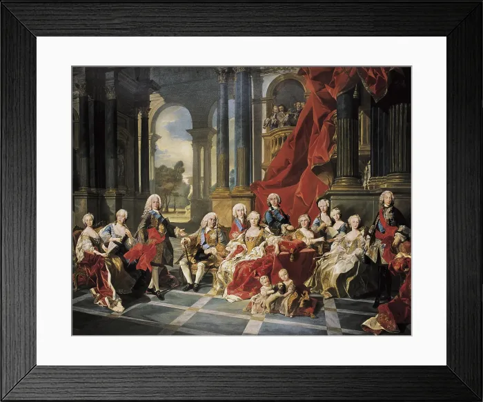 Framed Print : VAN LOO, Louis Michel (1707-1771). The Family of Philip V. 1743 Framed Print : VAN LOO, Louis Michel (1707-1771). The Family of Philip V. 1743