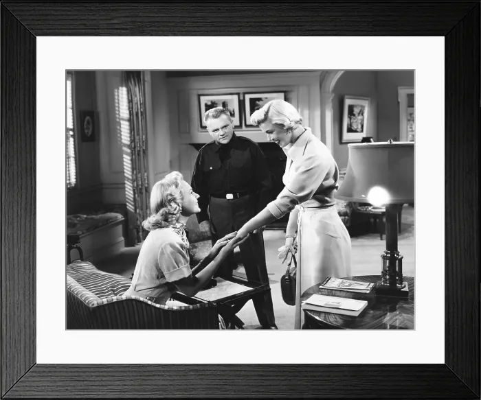 Framed Print : THE WEST POINT STORY, from left, Virginia Mayo, James Cagney, Doris Day, 1950