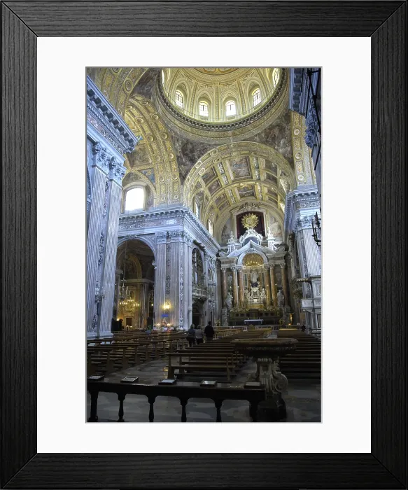 Framed Print : Church of Ges Nuovo. 1584 - 1601. ITALY. Naples. Interior. Architecture. - Rafa Perez / Iberfoto / Everett Collection (525228)**US SALES ONLY** Framed Print : Church of Ges Nuovo. 1584 - 1601. ITALY. Naples. Interior. Architecture. - Rafa Perez / Iberfoto / Everett Collection (525228)**US SALES ONLY**