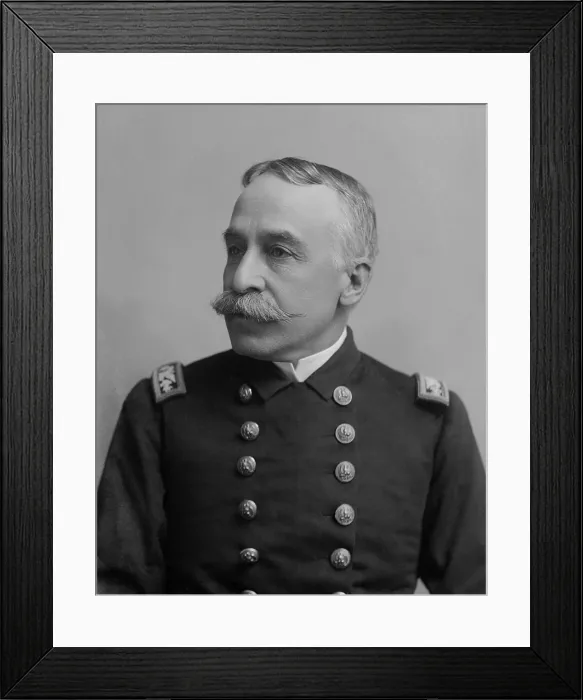 Framed Print : Admiral George Dewey, was commander of the US Asiatic Squadron on April 25, 1898. Over the previous four months his fleet prepared for the Spanish American War