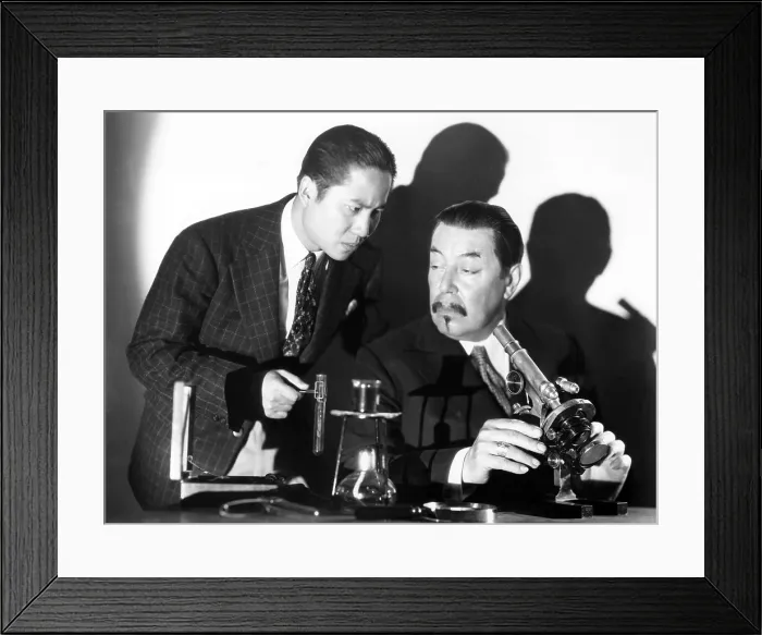 Framed Print : CHARLIE CHAN ON BROADWAY, from left: Keye Luke, Warner Oland, 1937, TM & Copyright 20th Century Fox Film Corp. / courtesy Everett Collection
