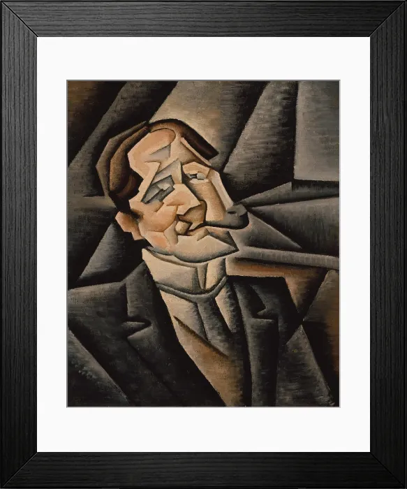 Framed Print : JUAN LEGUA, by Juan Gris, 1911, Spanish Cubist painting, oil on canvas
