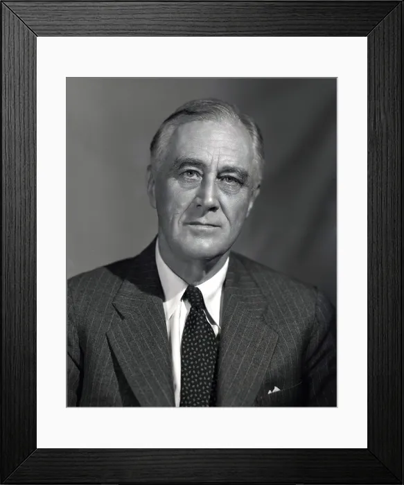Framed Print : Franklin Roosevelts official 1944 campaign portrait, by Leon A. Perskie. Taken at Hyde Park on August 21, 1944 (BSLOC_2016_14_189)
