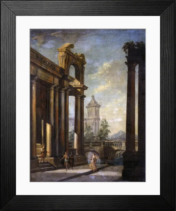 Framed Print : Immaginary Architecture, by Unknown Italian Artis, 1700 - 1725, 18th century, oil on canvas - Italy, Lombardy, Milan, Castello Sforzesco, Civic Collection of Ancient Art Framed Print : Immaginary Architecture, by Unknown Italian Artis, 1700 - 1725, 18th century, oil on canvas - Italy, Lombardy, Milan, Castello Sforzesco, Civic Collection of Ancient Art