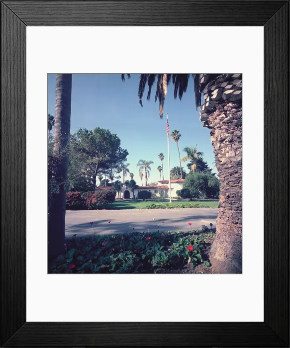 Framed Print : President Nixon's home in San Clemente California. Ca. 1969-74