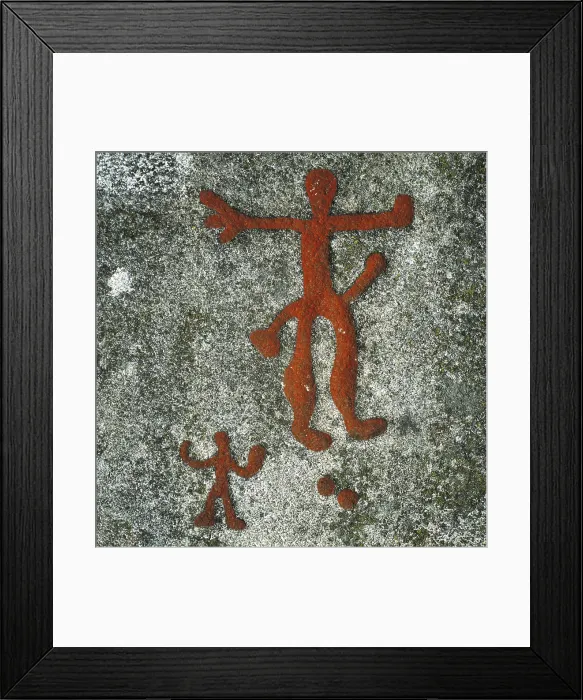 Framed Print : NORWAY. Begby. Anthropomorphic figures (1000 BC). - Cirani / Iberfoto / Everett Collection (527203)**US SALES ONLY**