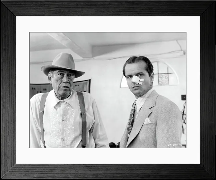 Framed Print : CHINATOWN, John Huston, Jack Nicholson, 1974 Framed Print : CHINATOWN, John Huston, Jack Nicholson, 1974