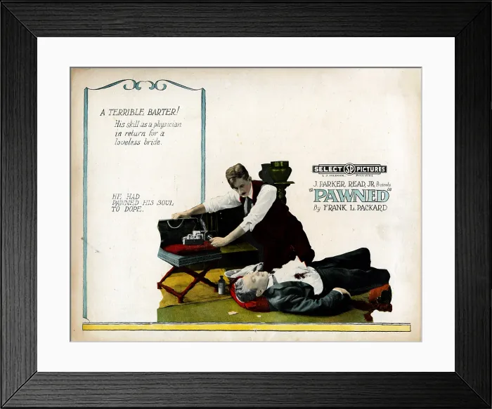 Framed Print : PAWNED, US poster, 1922