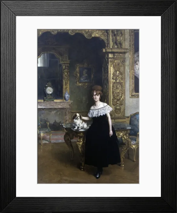 Framed Print : In the Painter Studio (Nello studio del pittore), by Giacomo Grosso, 1922, 20th Century, oil on canvas - Private collection. Whole artwork view