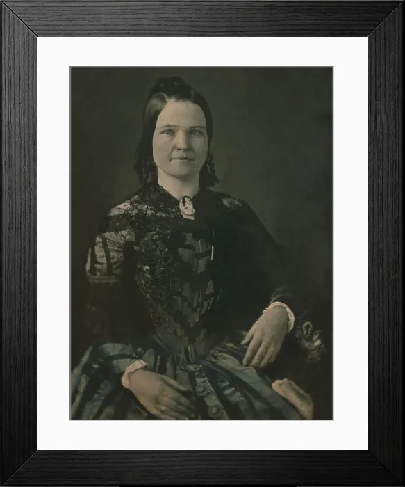 Framed Print : Earliest known daguerreotype of Mary Lincoln was taken in 1846 or 1847 by Nicholas H. Shepherd. (BSLOC_2016_14_38) Framed Print : Earliest known daguerreotype of Mary Lincoln was taken in 1846 or 1847 by Nicholas H. Shepherd. (BSLOC_2016_14_38)