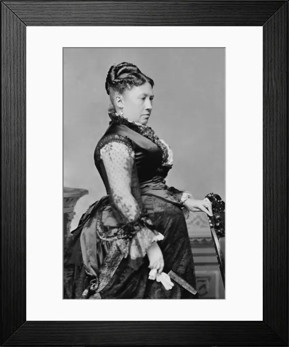 Framed Print : Julia Dent Grant wife of Ulysses S. Grant, the 17th President of the US. Photo by Mathew B. Brady studio, 1869-1876 (BSLOC_2016_14_51)