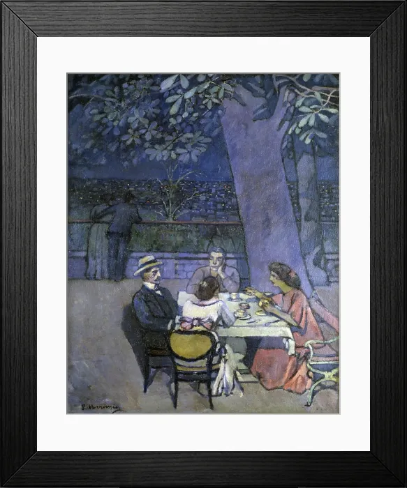 Framed Print : Evening in Trieste, by Pietro Marussig, 1914, 20th Century, oil on canvas - Private collection. Whole artwork view